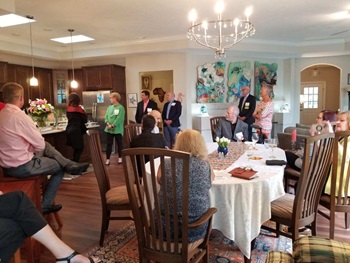 Neuroscience Institute Leadership Council meeting at Kathy Geier's home