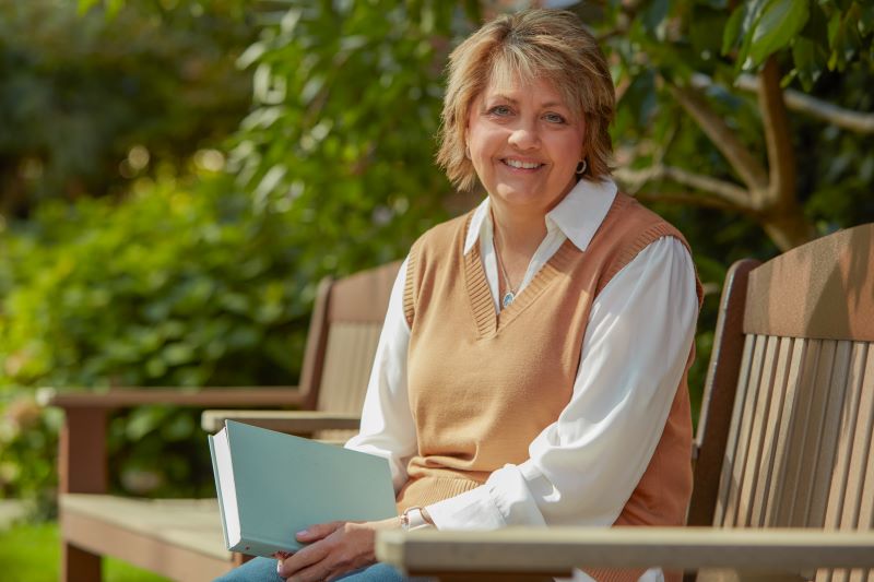 Melissa reading a book 