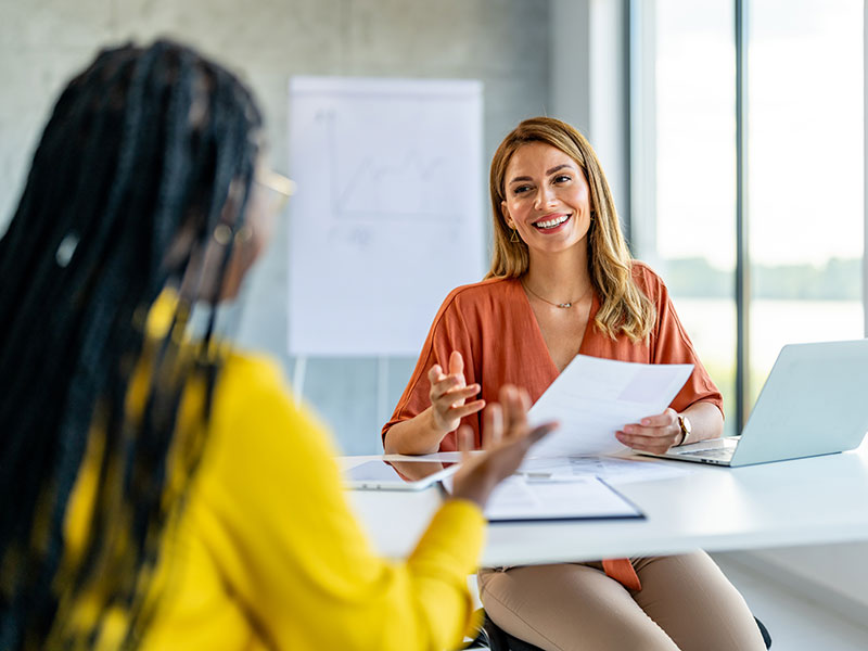 Women applying for a job