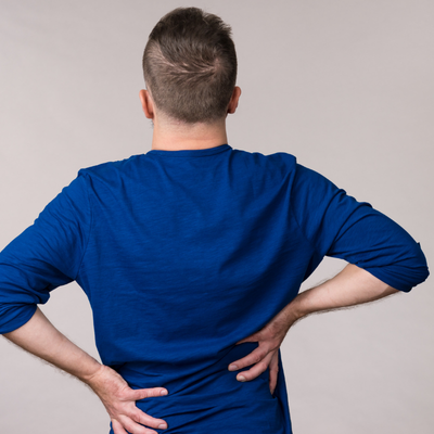 Person with back pain