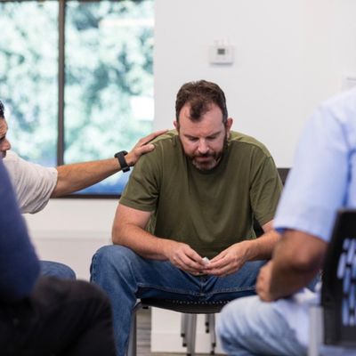 Man in support group