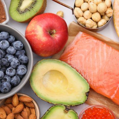 A variety of healthy foods on a table