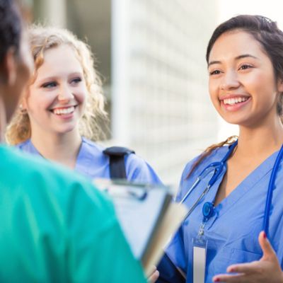 Nurses talking