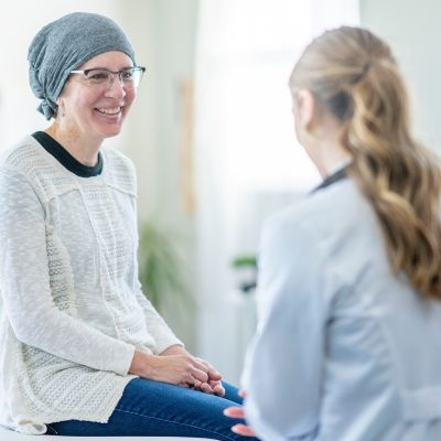 Cancer patient with provider