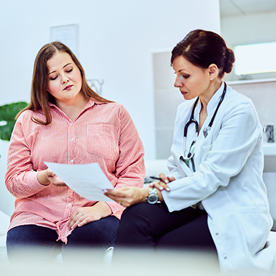 doctor and patient talking