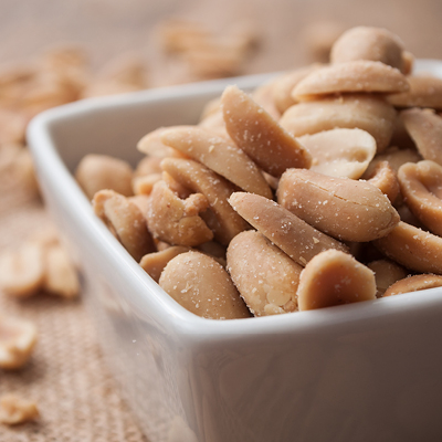 dish of peanuts