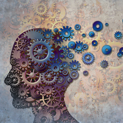 Artwork of head full of gears