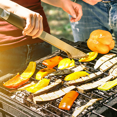 veggies on the grill