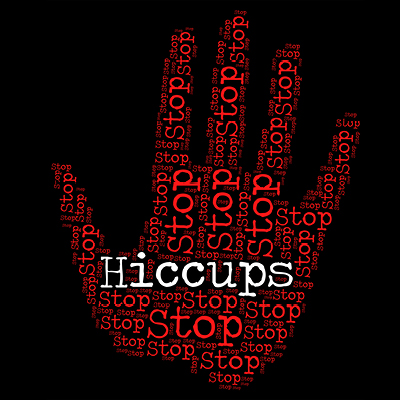 A hand that says stop hiccups