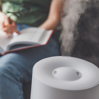 Humidifier in action