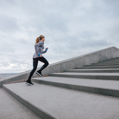 woman exercising outside