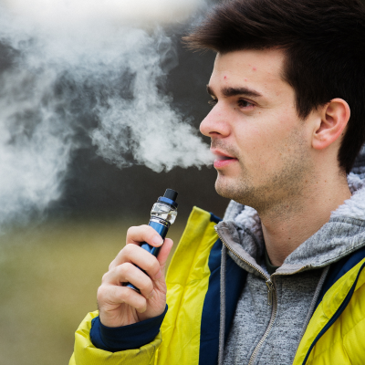 man vaping
