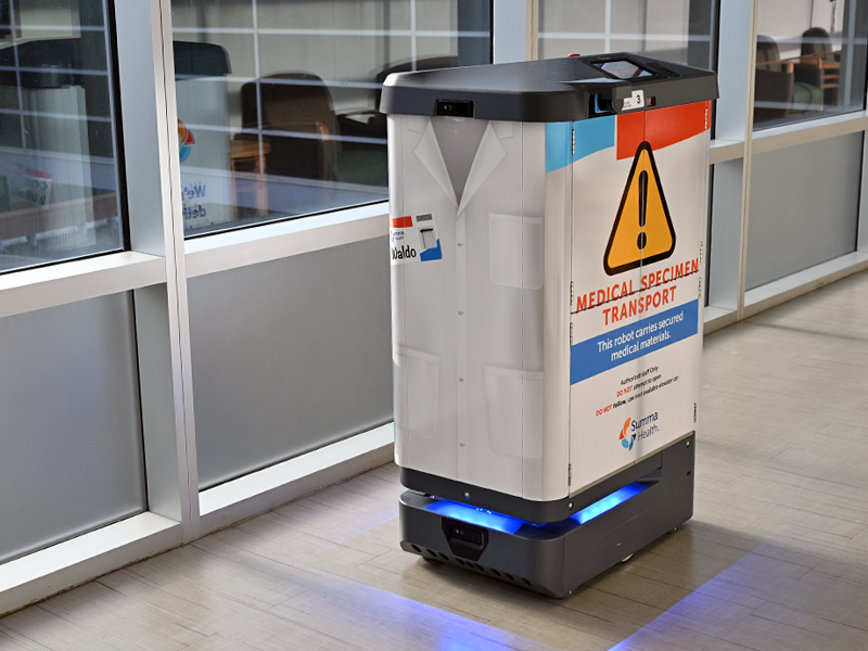 Lab Robot in hallway