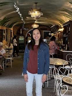 Christina Wong in a cafe