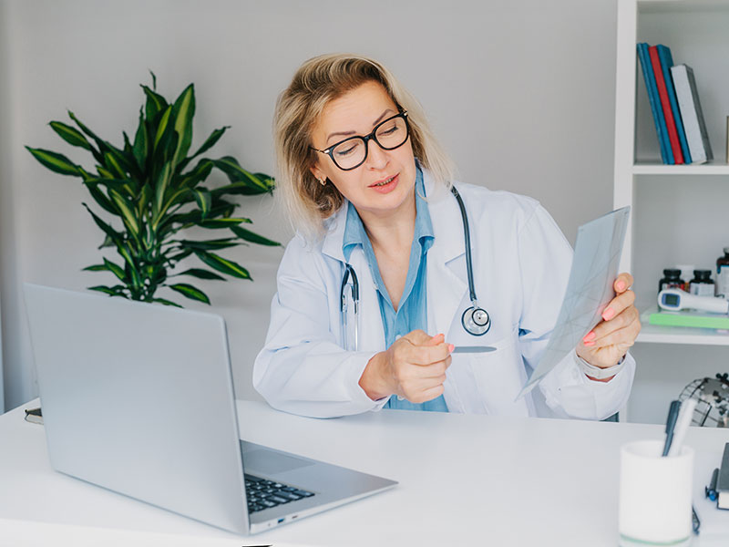 Online dermatology visit