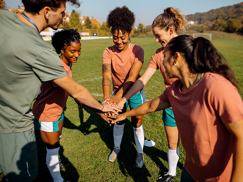 Athletic Training -Soccer team huddle