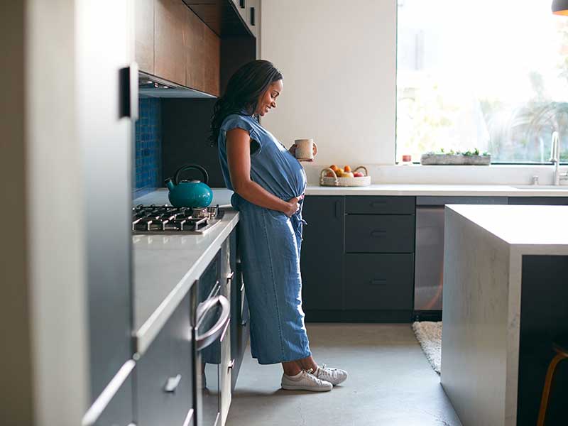 Pregnant black woman