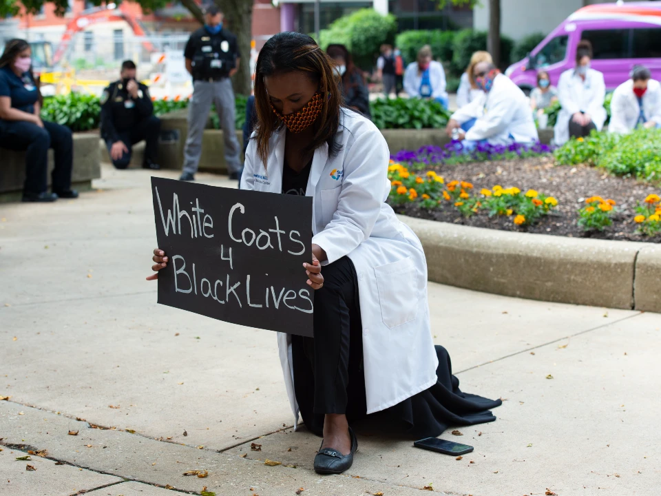 White coats for black lives